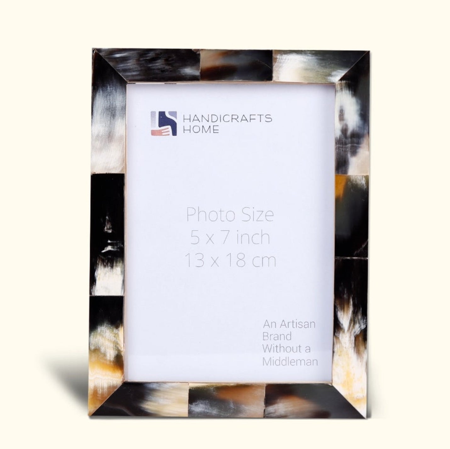 Photo frame with tortoiseshell design on a white background