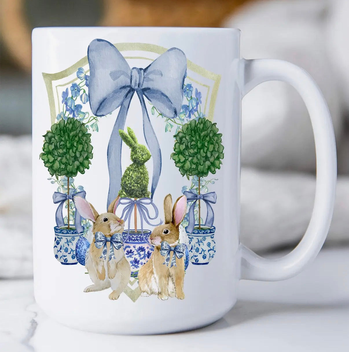 Seasonal - Easter - Mug - Easter Bunny Topiary