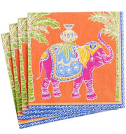 Napkins - Cocktail - Batik Elephants Orange