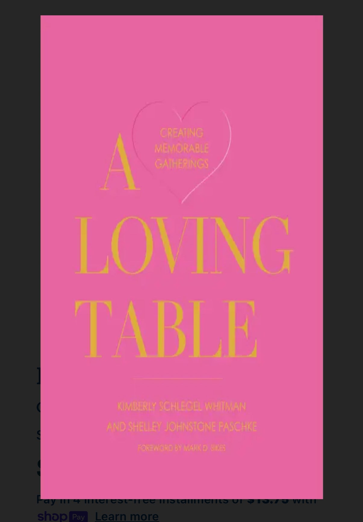 Book - Loving Table