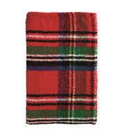 Folded blanket red tartan plaid 