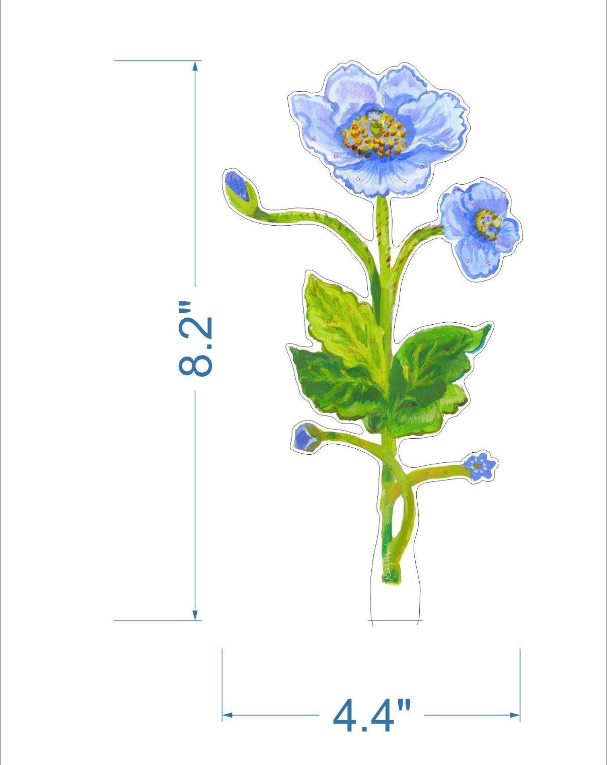 Home - Blue Poppy Jewelry Holder - Acrylic