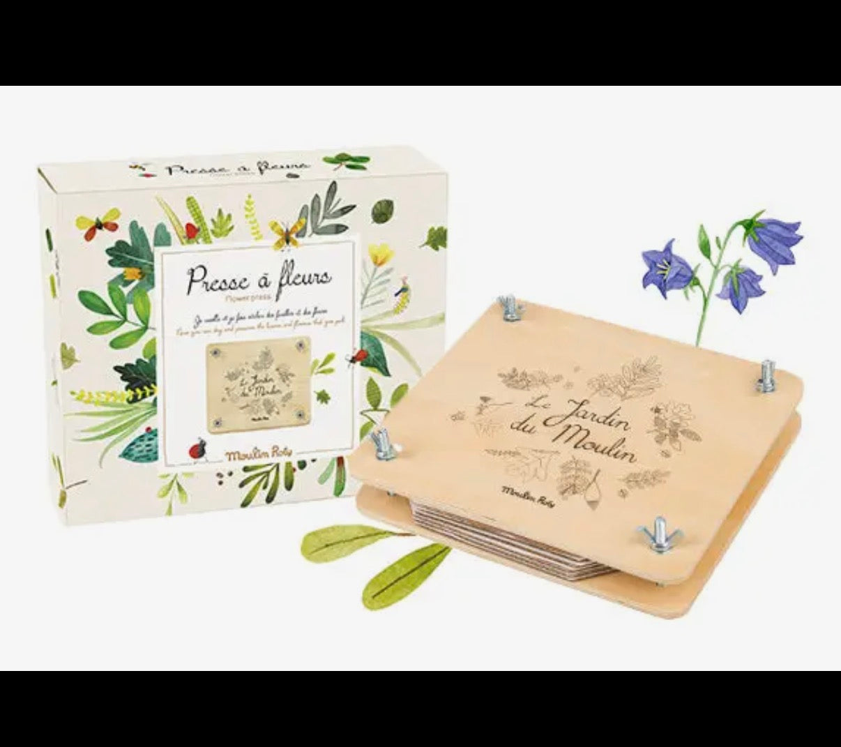 Floral design book with packaging and decorative elements on a white background