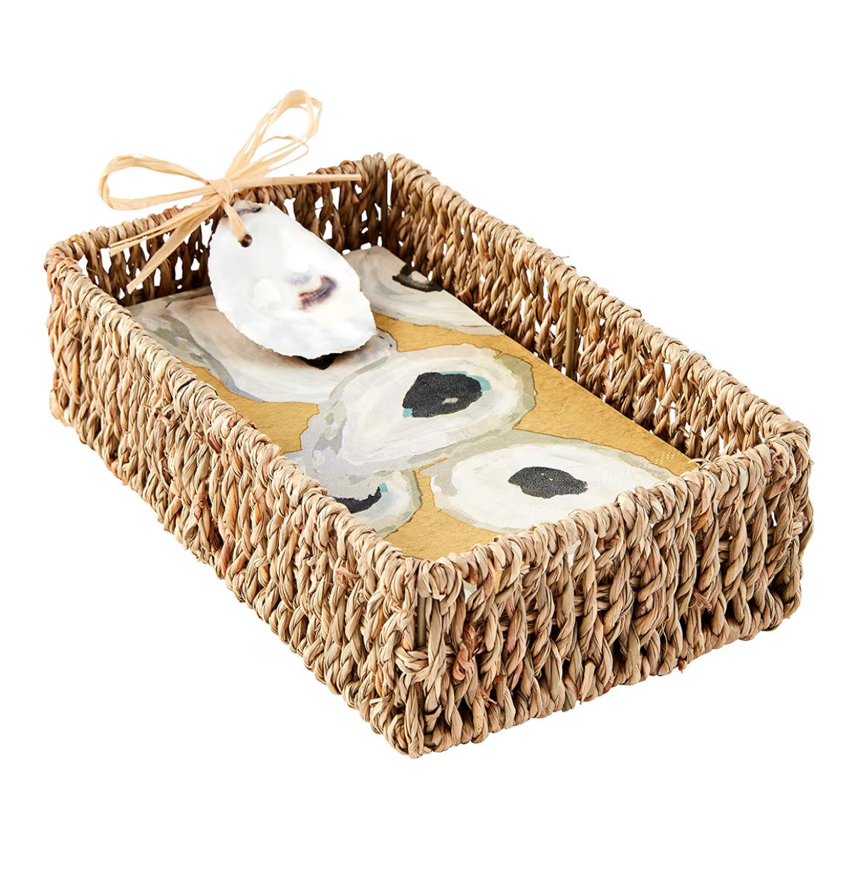 Napkin Set - Powder Room - Oyster - Rattan