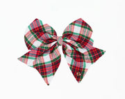 Red & Green Holiday Plaid Magnetic Bow - Wreath Board Accessory