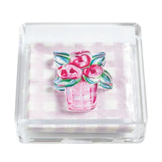 Home Decor - Napkin Holder - Flower Napkin Set with Weight - Acrylic