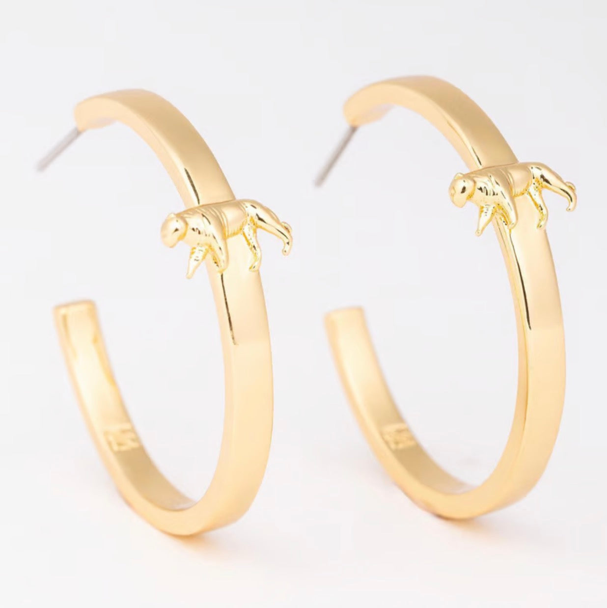 Eloise Gold Earrings Tiger Hoops