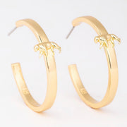Eloise Gold Earrings Tiger Hoops