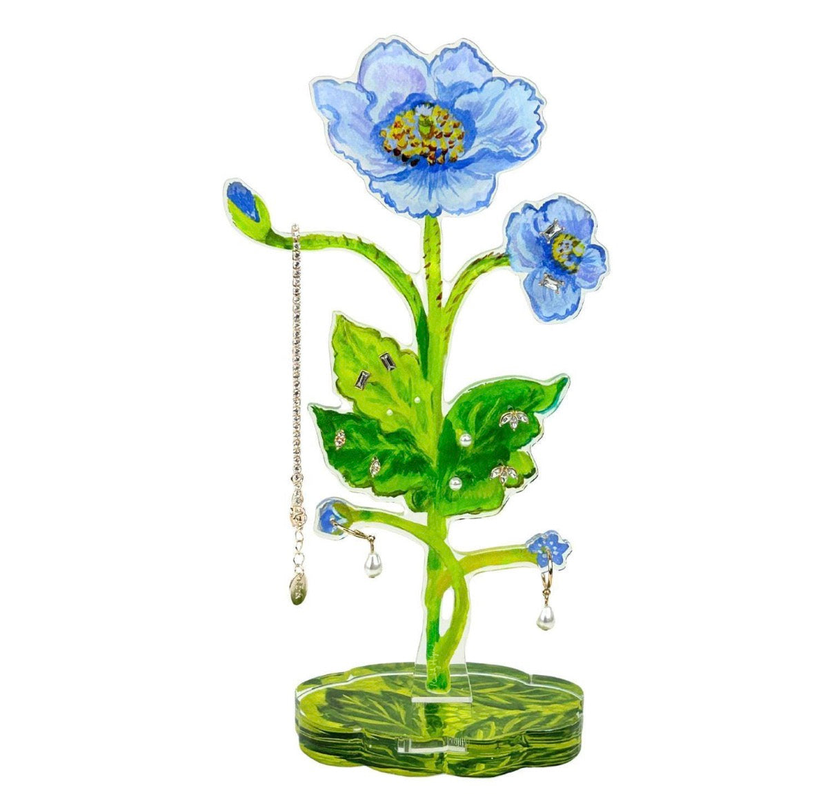 Home - Blue Poppy Jewelry Holder - Acrylic