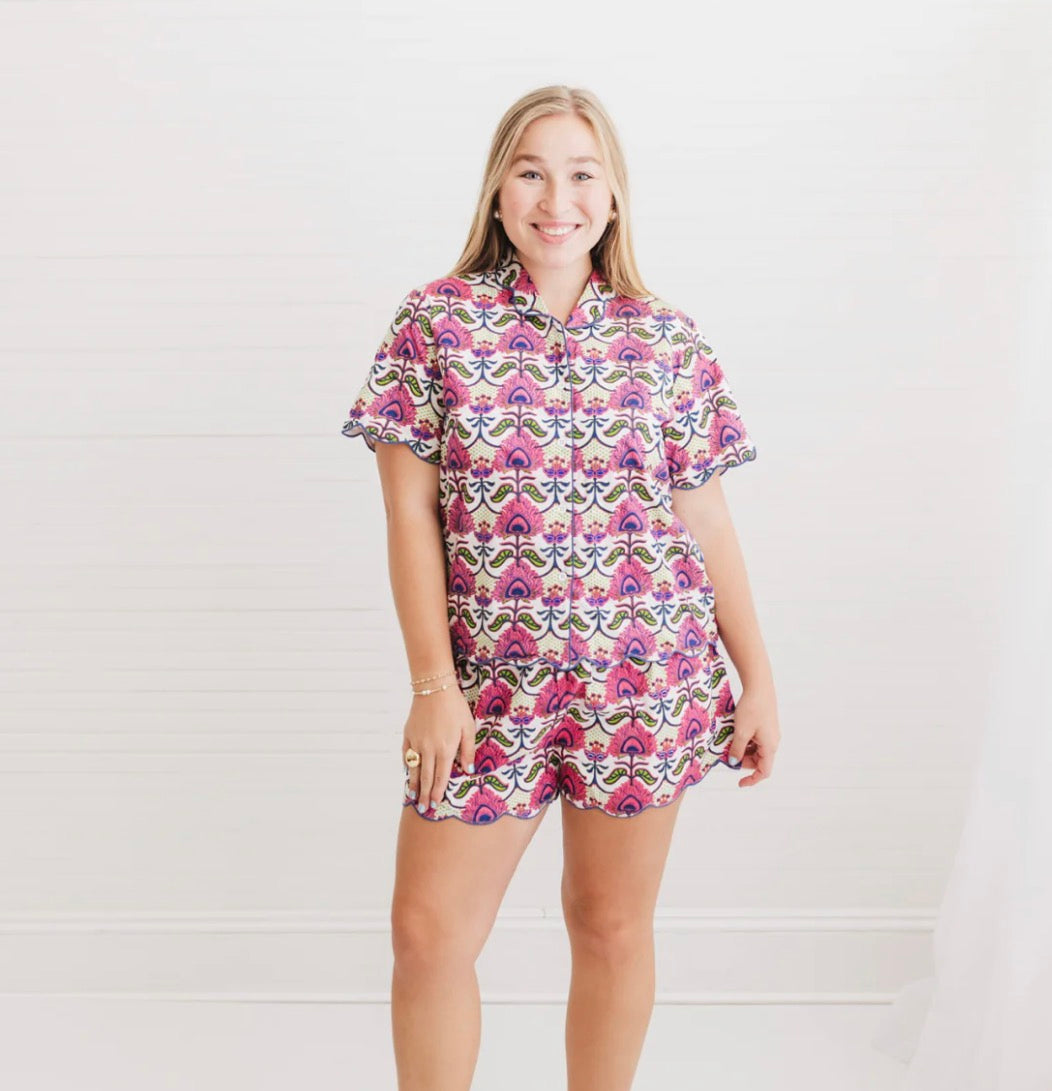 Women - Apparel - Pajamas - Henley Short Set - Primrose - Large