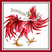 Red rooster illustration with 'South Carolina' banner on a white background