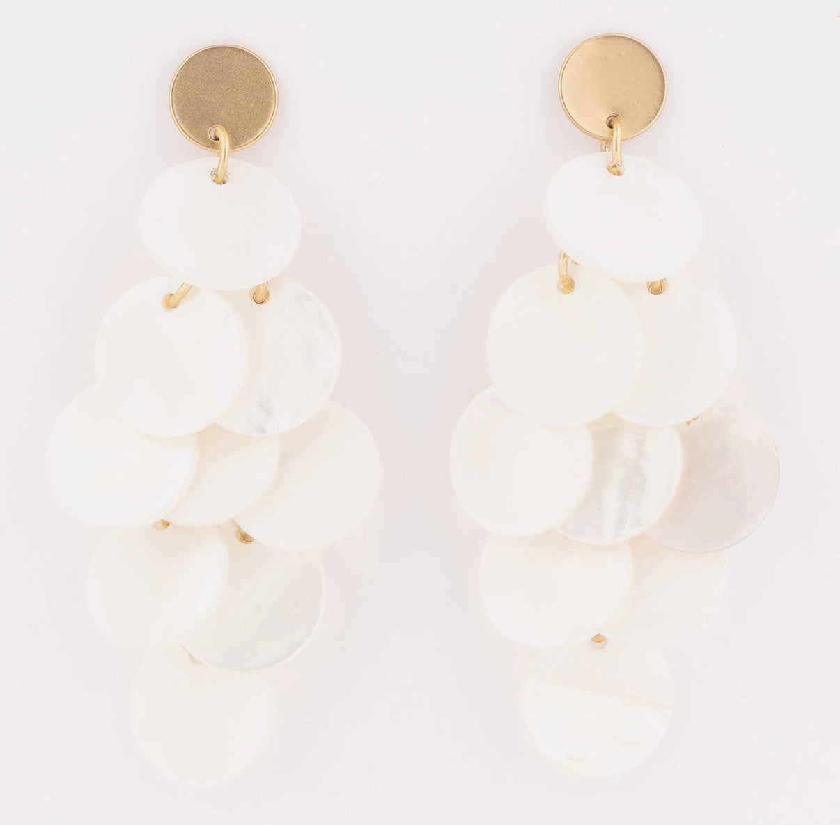 Cove White Statement Earrings