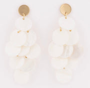 Cove White Statement Earrings