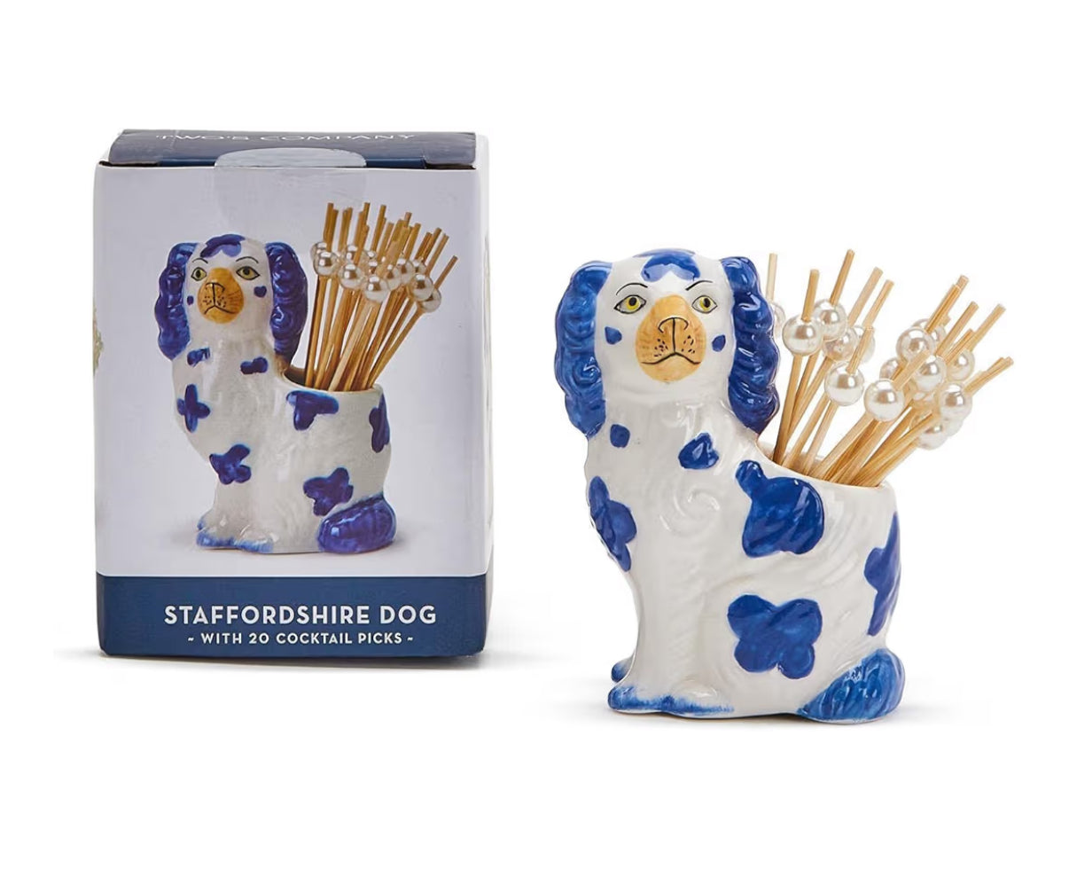 Two's Company Staffordshire Dog Cocktail Pick Holder