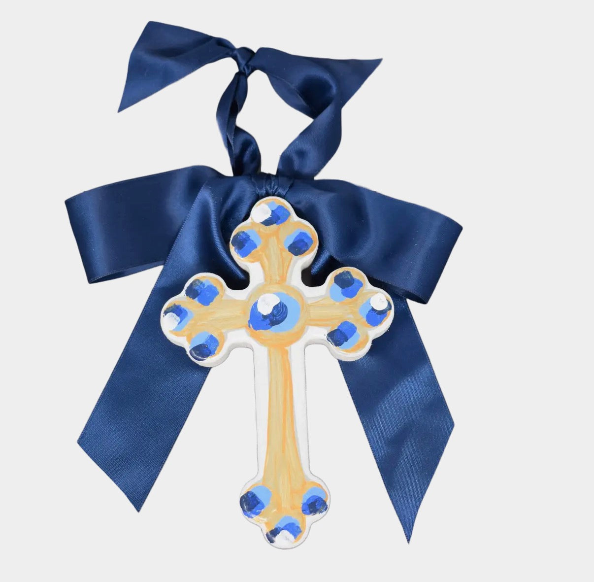 Inspirational - Cross - Blue Hallelujah- Handpainted - 6"