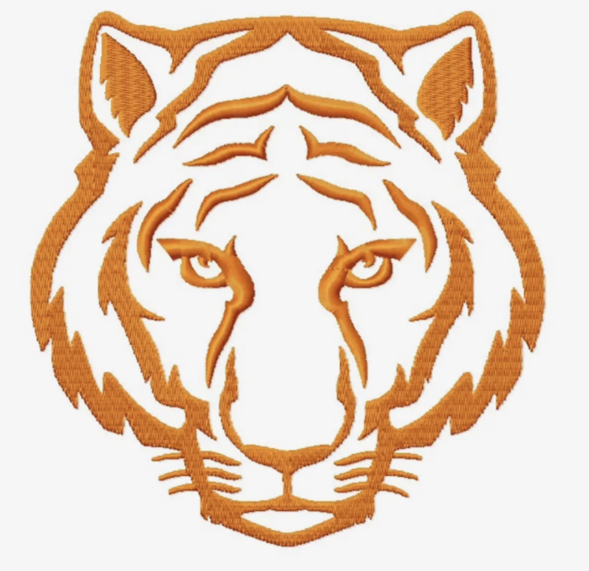 Tiger Face Embroidered Tea Towel