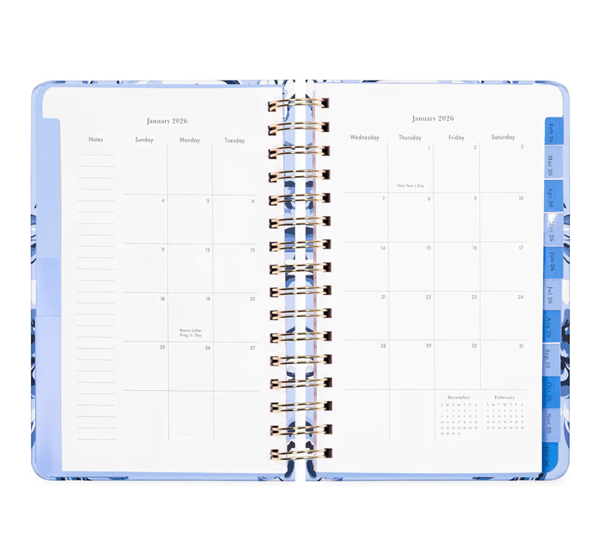 Planner - 12 Month 2026 - Floral Toile