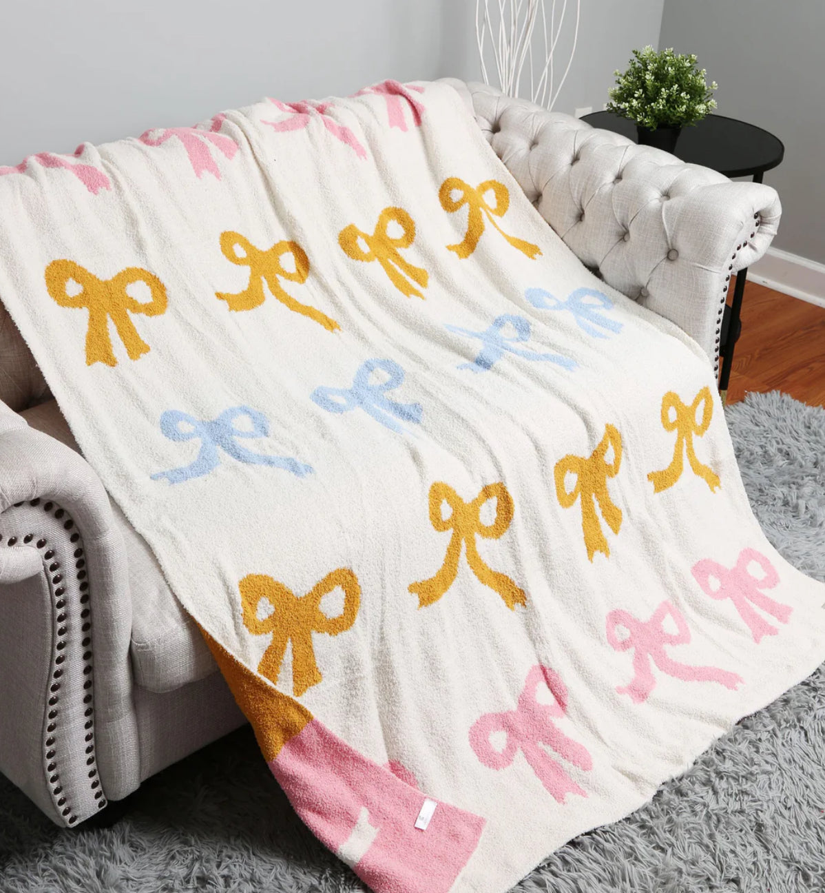 Blanket - Multicolor Bow - Microfiber