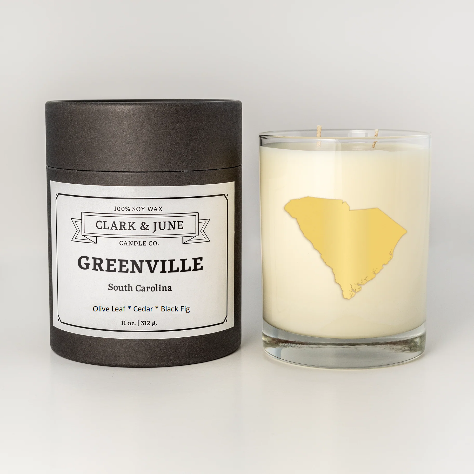 Candle - Greenville - 100% Soy - Olive Leaf - Cedar - Black Fig