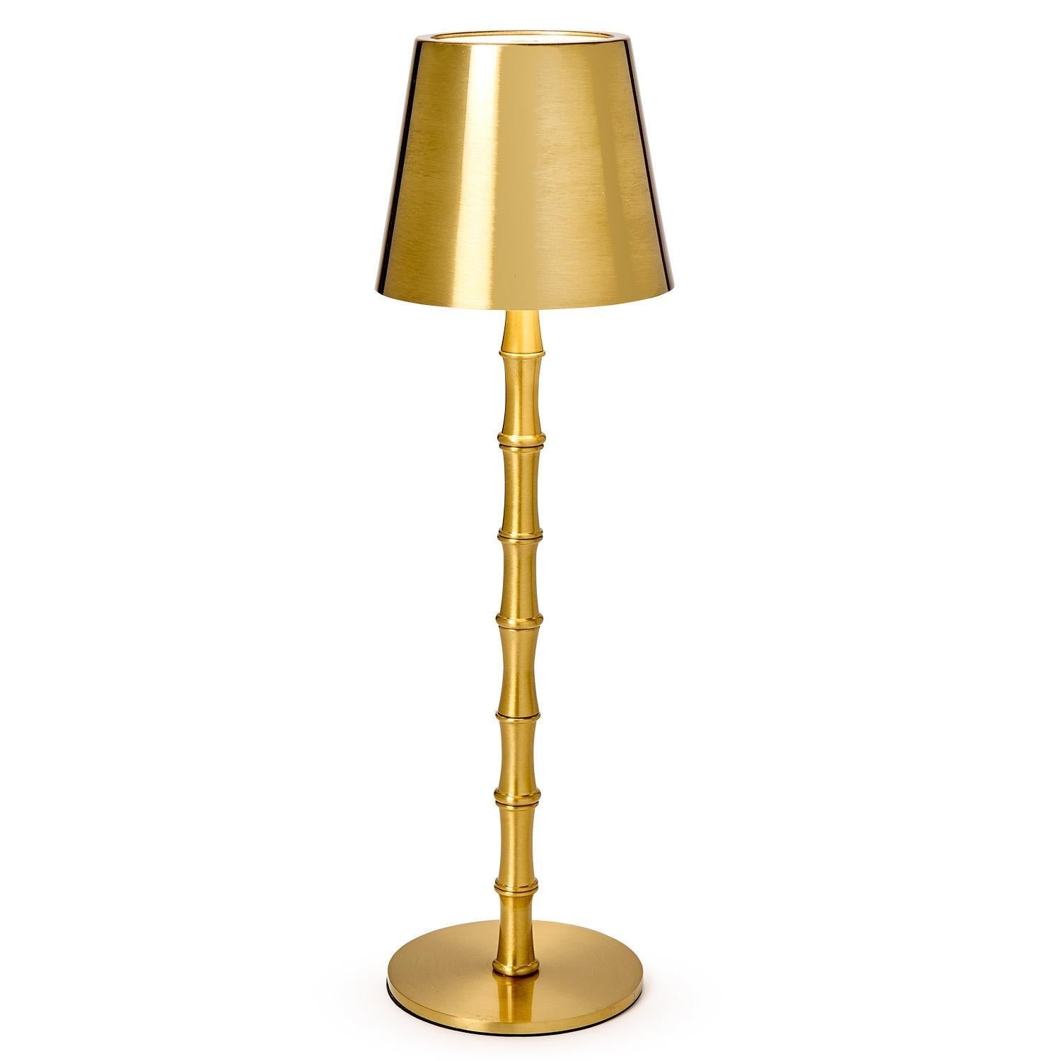 Lamp - Bamboo Base - Gold - LED/Cordless
