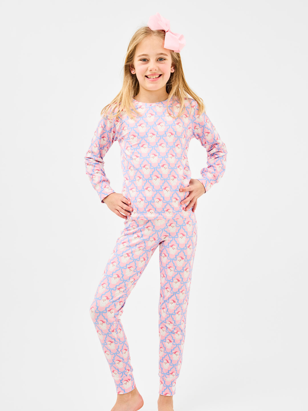 Children - Seasonal PJs - Santa Baby Bows - Large (10)