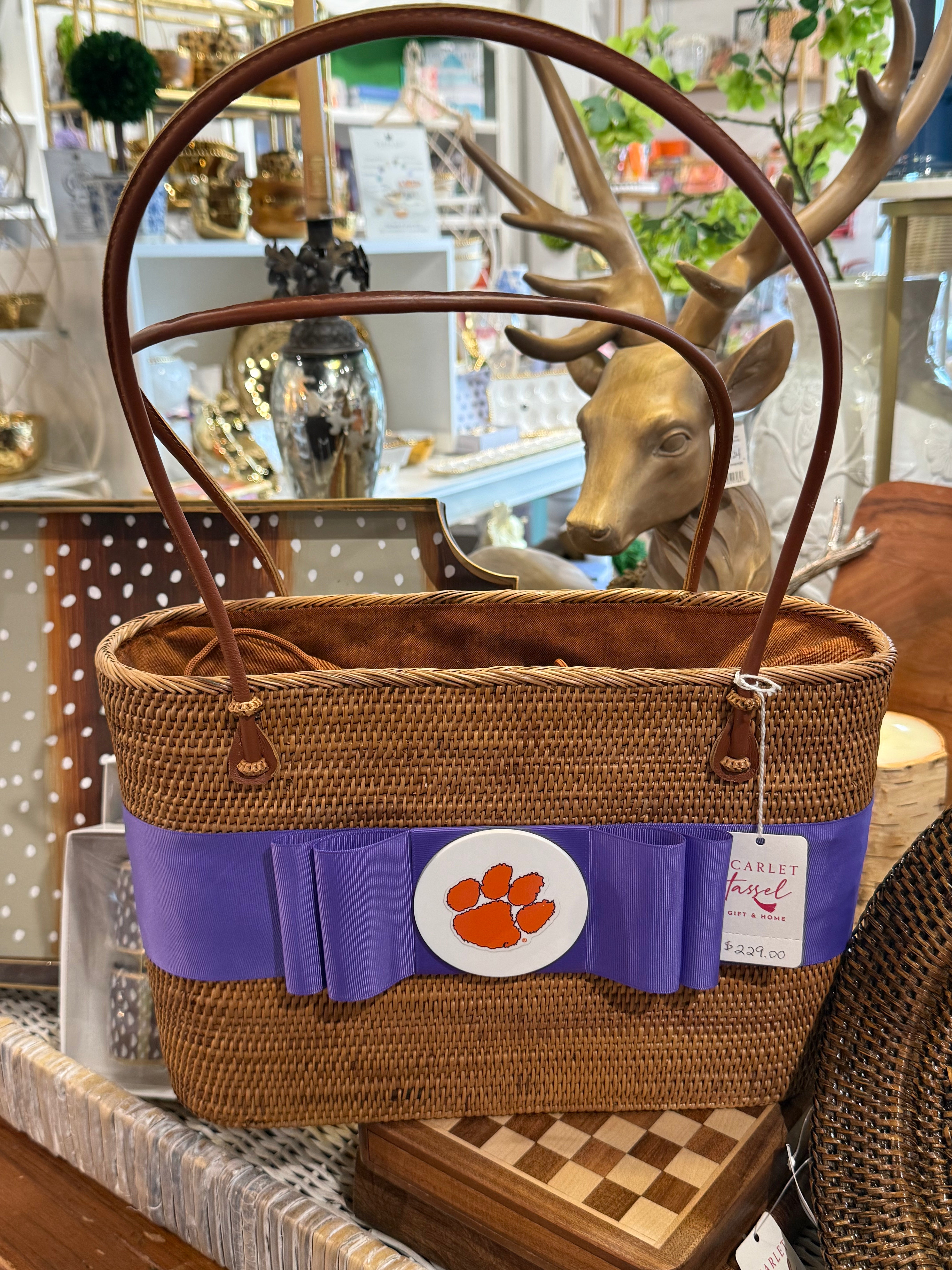 Gameday - Purse - Large - Purple With Tiger Paw