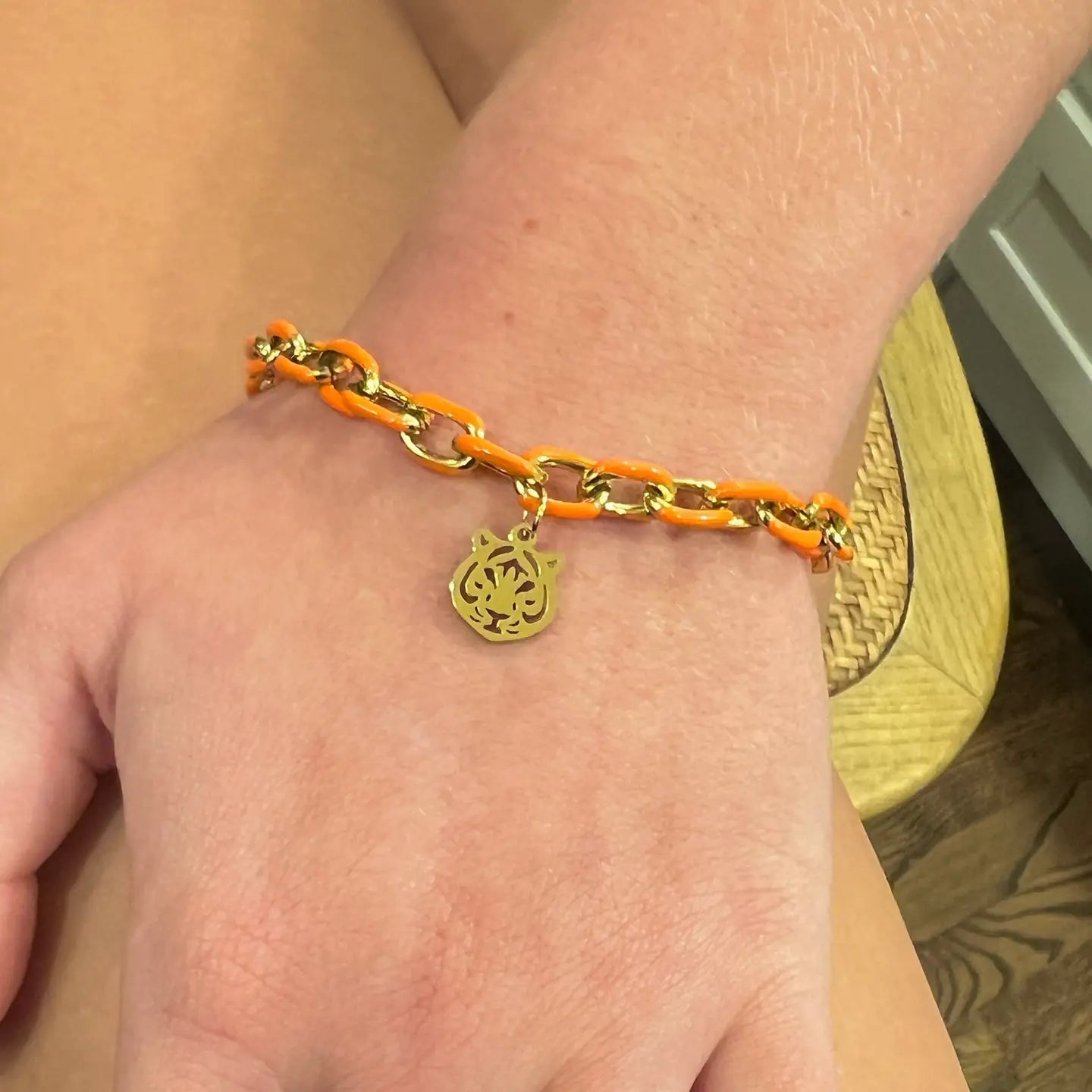Gameday - Bracelet - Orange with Tiger Charm