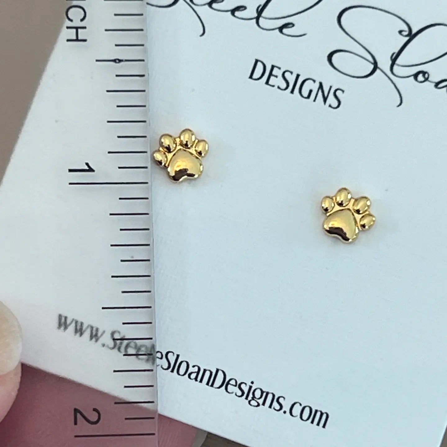 Gameday - Earrings - Paw Studs - Gold