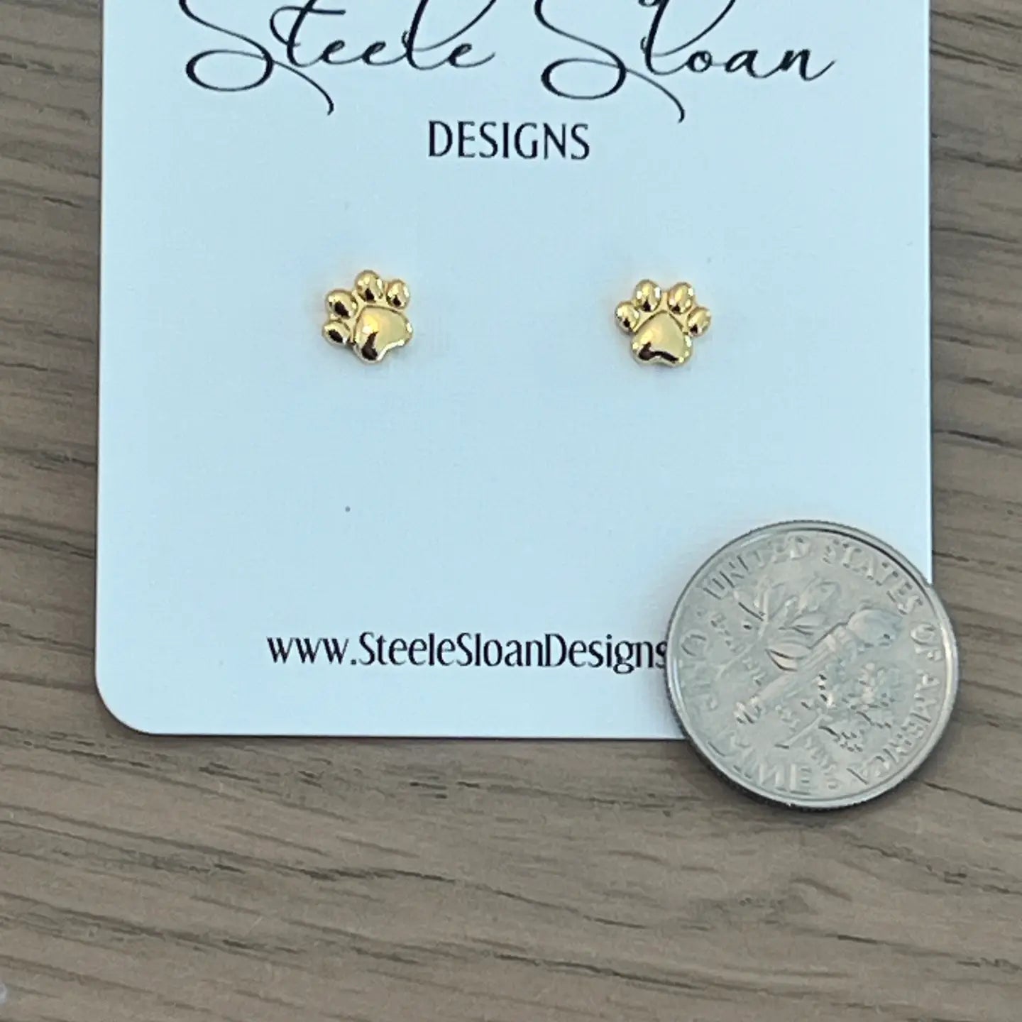 Gameday - Earrings - Paw Studs - Gold