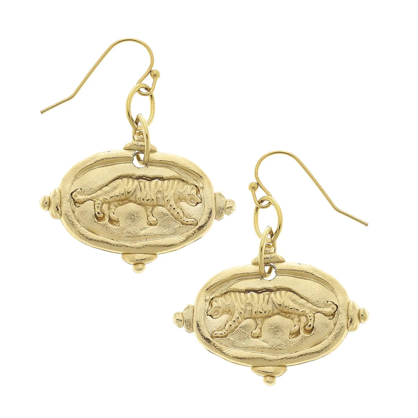 Gameday - Earrings - Gold Tiger Drop