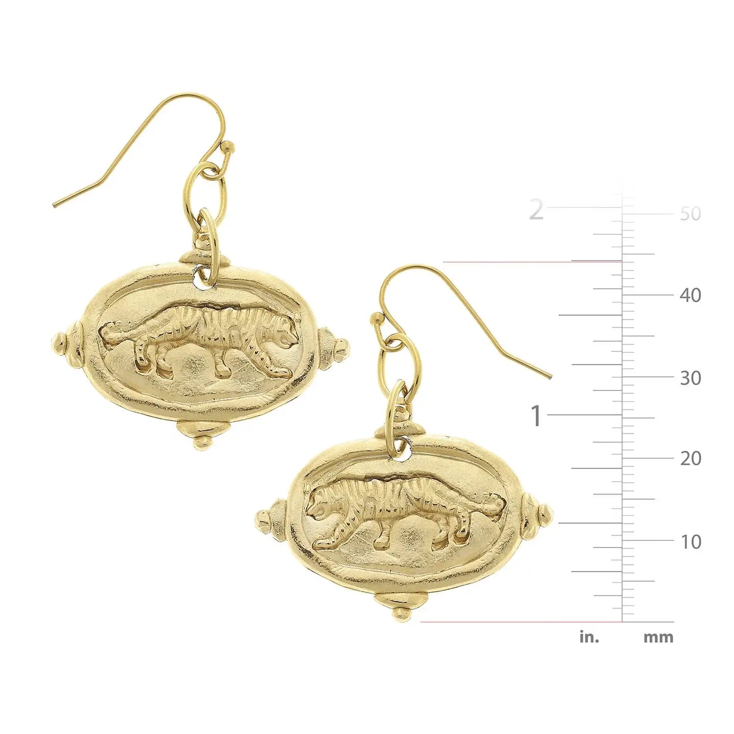 Gameday - Earrings - Gold Tiger Drop