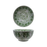Bowl - Green Chinoiserie - Stoneware - 10”