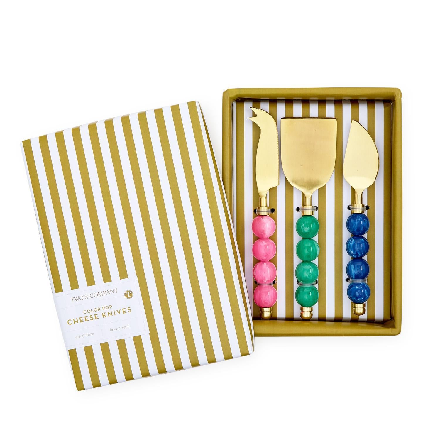 Charcuterie - Cheese Knives - Multi Color - set of 3