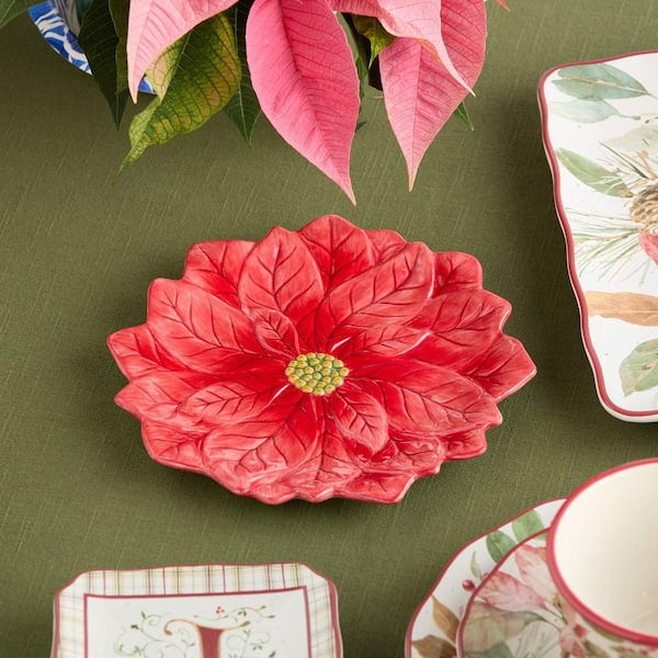 Seasonal - Platter - Winter Blooms - Porcelain - 13” - 3-D