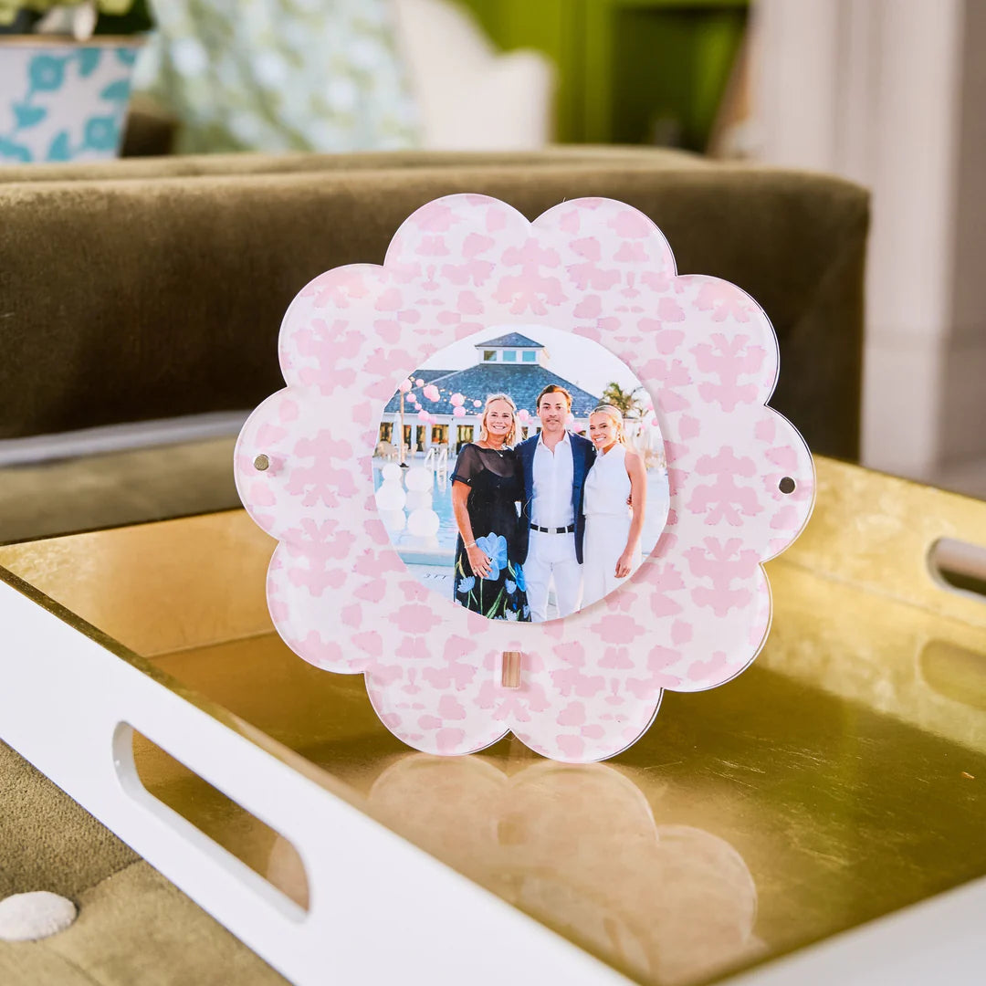 Frame - Chintz Rose Acrylic - Round - 4”x4”