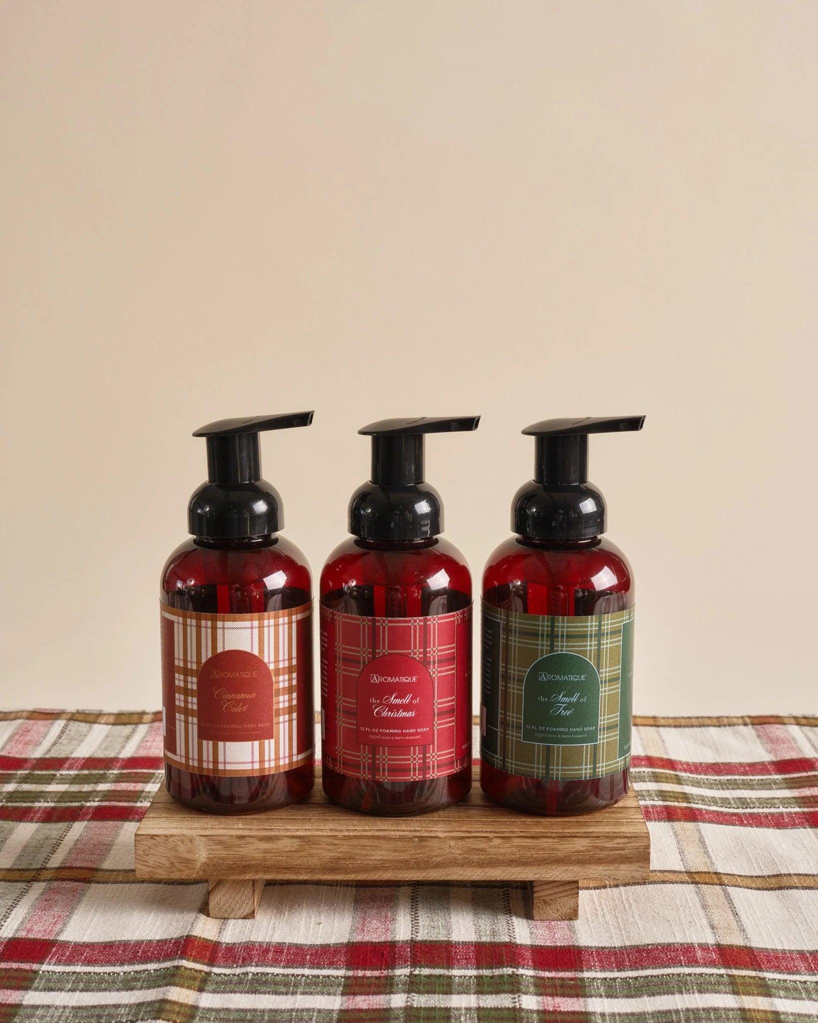 Hand soap varoety on a beige background 