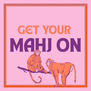 Napkins - Cocktail - Get Your Mahj On - Pink
