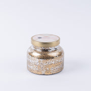 Candle in gold jar container 