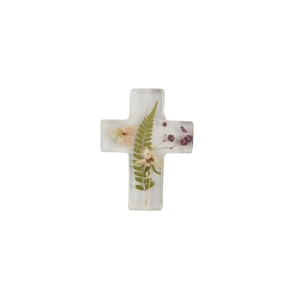 Inspirational - Cross - Dried Flower Resin