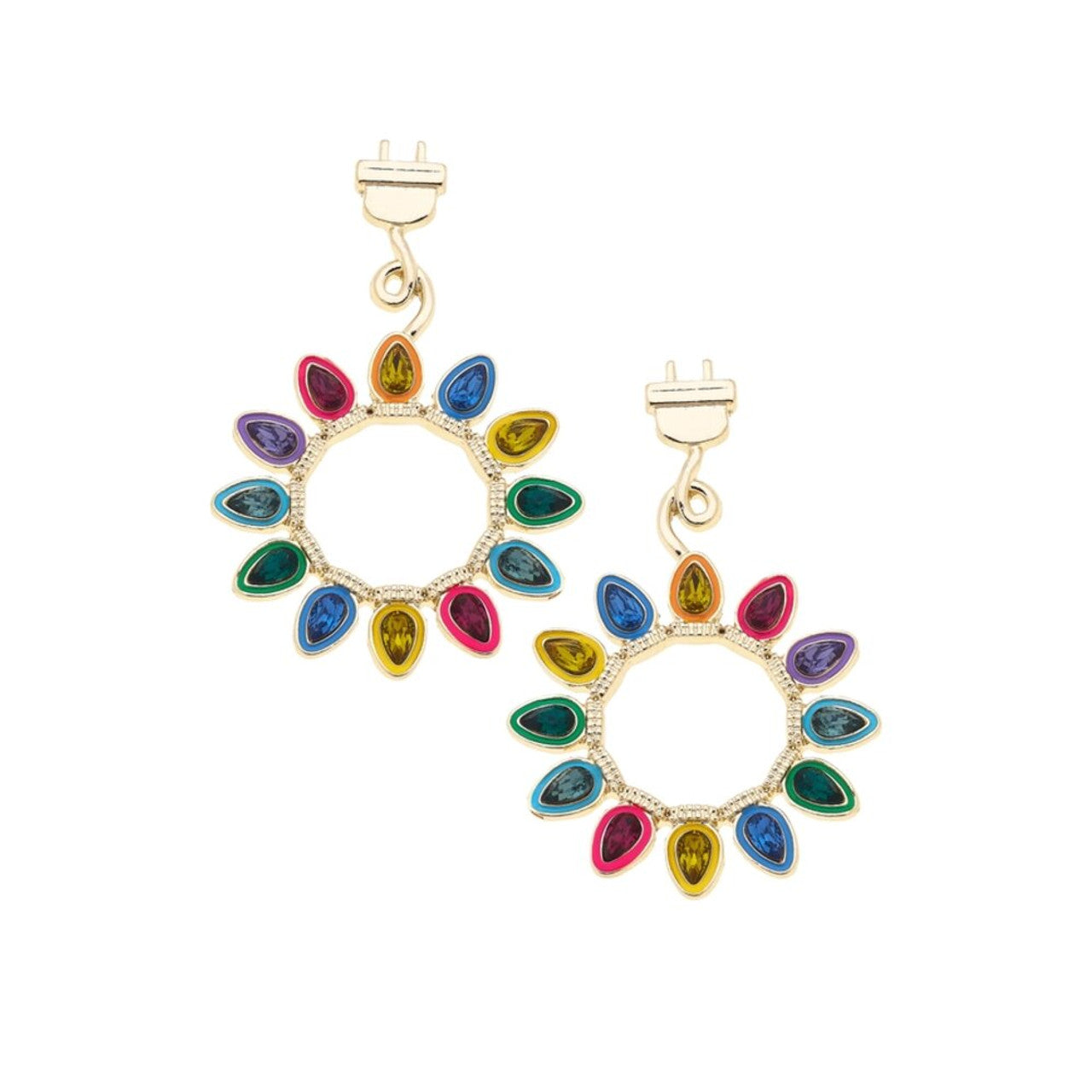 Seasonal - Earrings - All Lit Up Christmas Light Drop