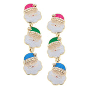 Seasonal - Earrings - Pearl Studded Santa Face