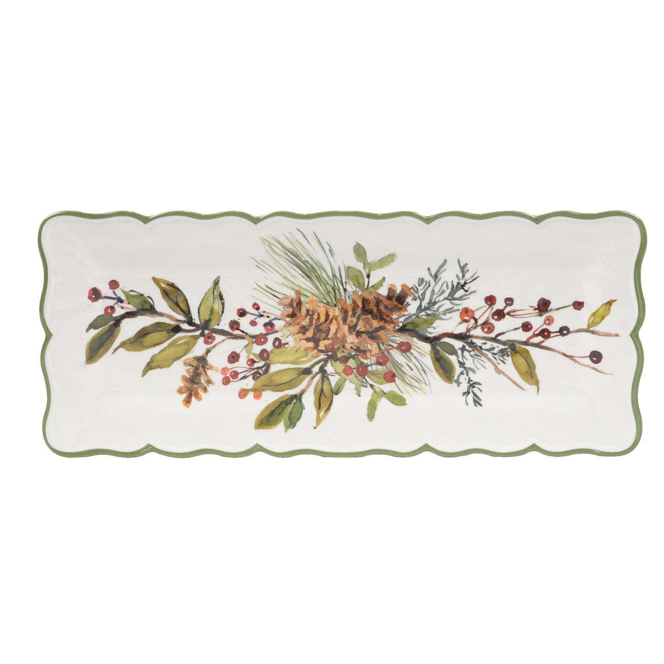 Seasonal - Platter - Winter Forest - Melamine - 19”x8”