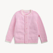 Children - Sweater - Crew Neck Cardigan - Pink