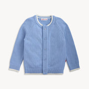 Children - Sweater - Crew Neck Cardigan - Light Blue