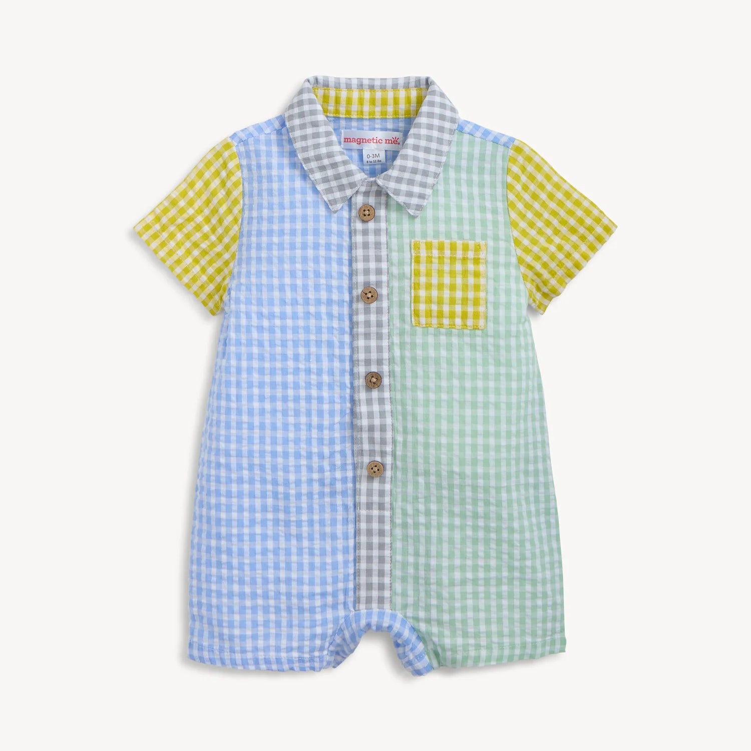 Children - Apparel - Multi Gingham Woven Short Romper