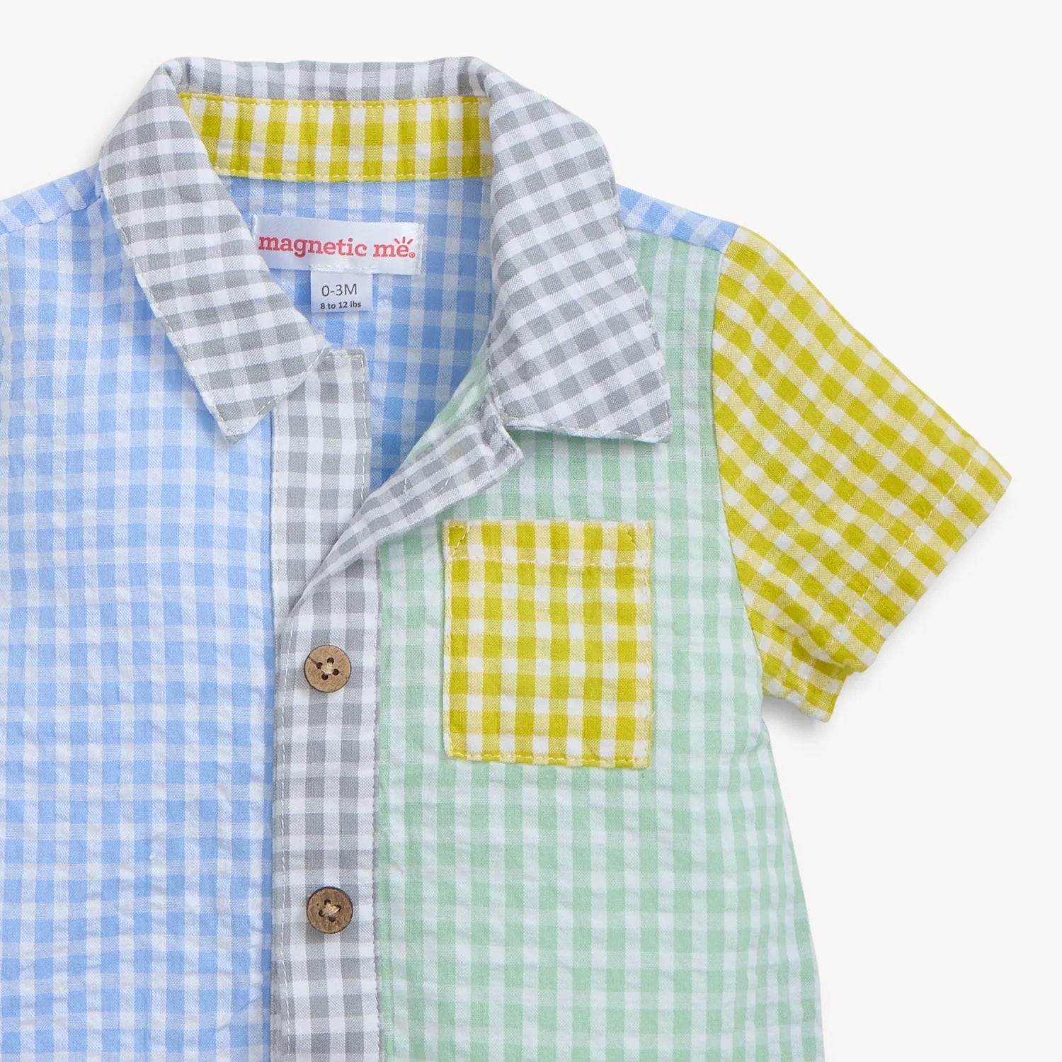Children - Apparel - Multi Gingham Woven Short Romper