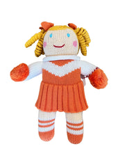 Children - Doll - Knitted Cheerleader - Orange - 7"