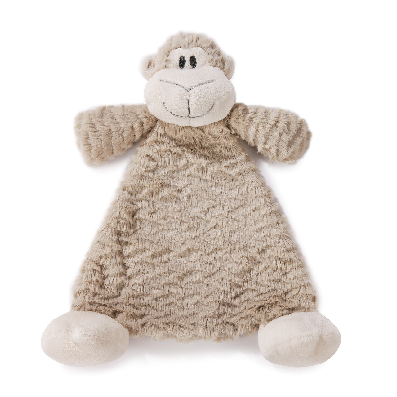 Plush monkey toy on a white background