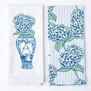 Home - Tea Towel - Hydrangea - Embroidered Initial