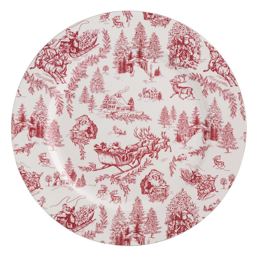 Seasonal - Charger - Red Toile